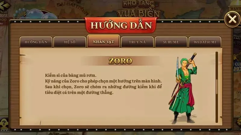 Zoro sở hữu kỹ năng tấn công độc đáo chém cá theo một đường thẳng 