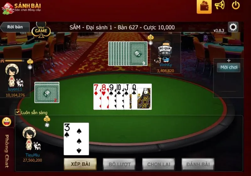 Bộ bài đặc biệt có trong Sâm Lốc  